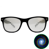 Black Spiral Diffraction Glasses